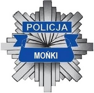 gwiazda Policji z napisem POLICJA MOŃKI