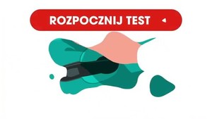 plakat z napisem rozpocznij test