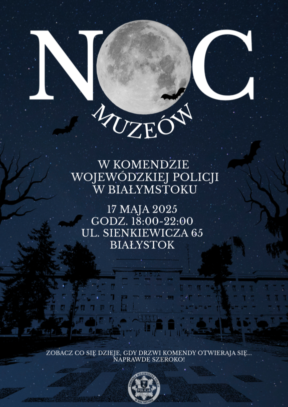 plakat reklamujący Noc Muzeów