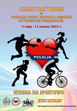 grafika plakatu wiosna na sportowo