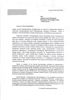 tekst podziekowania
