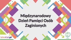 plakat z napisem międzynarodowy dzień osób zaginionych